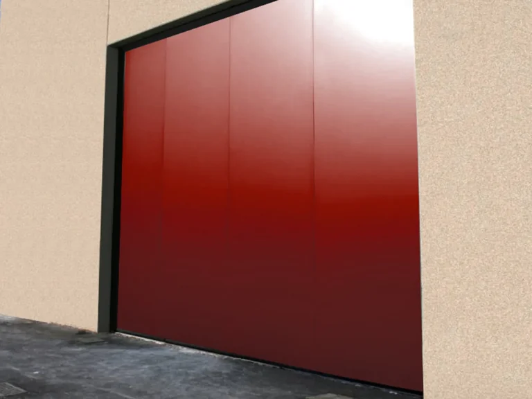 Porta deslizante BREDA Atlante em vermelho RAL 3000